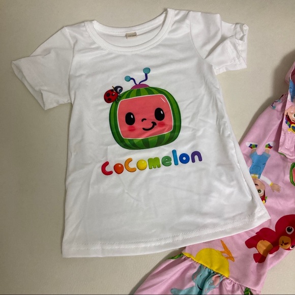 Cocomelon cute pink romper pants set - Picture 3 of 6